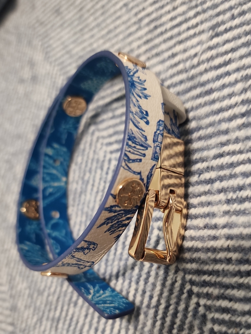 Tory Burch Toile Wrap Bracelet